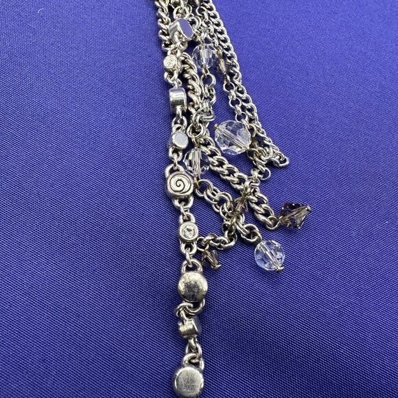 VTG Brighton Infinity Necklace Circle Medallion Chain Tassel Necklace - Picture 8 of 8